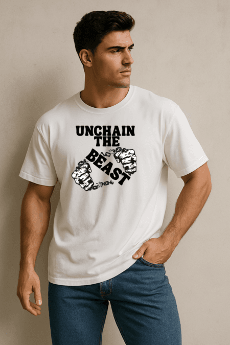 Unchain The Beast | Unisex Oversized Gym T-Shirt | Hype&Vibe
