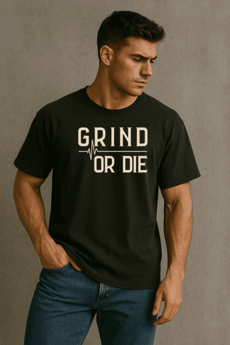 Grind Or Die | Unisex Oversized Gym T-Shirt | Hype&Vibe